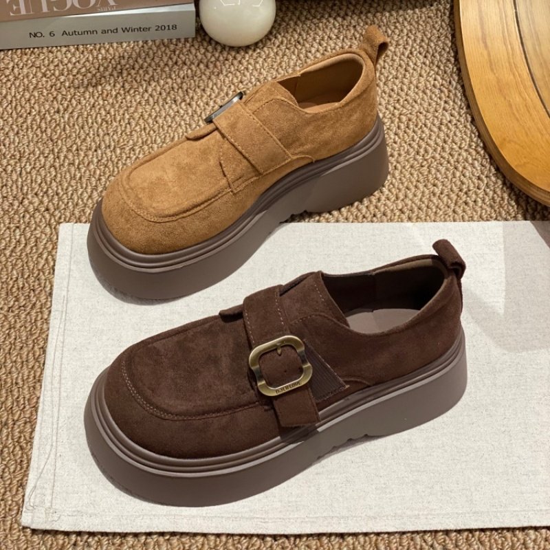 2026春季爆款反绒皮乐福鞋女厚底休闲勃肯鞋学院风时尚百搭单鞋女,女鞋,勃肯鞋/软木鞋,淘宝优惠券,粉丝福利购,淘宝优惠卷