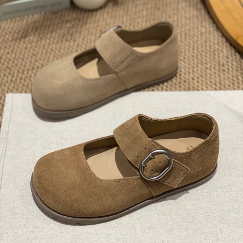 法式复古风玛丽珍鞋女2026春季新款磨砂皮搭扣平底百搭舒适单鞋女,女鞋,勃肯鞋/软木鞋,淘宝优惠券,粉丝福利购,淘宝优惠卷