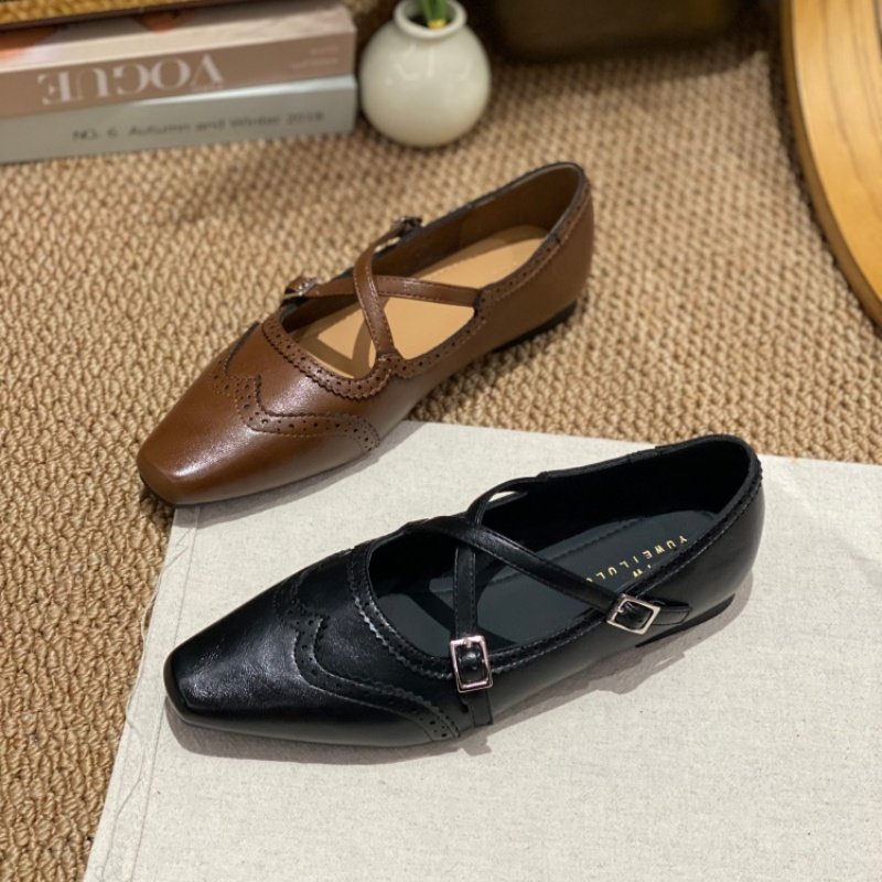 法式方头玛丽珍鞋女2026春季新款防滑一字带扣交叉带芭蕾平底单鞋,女鞋,玛丽珍鞋,淘宝优惠券,粉丝福利购,淘宝优惠卷