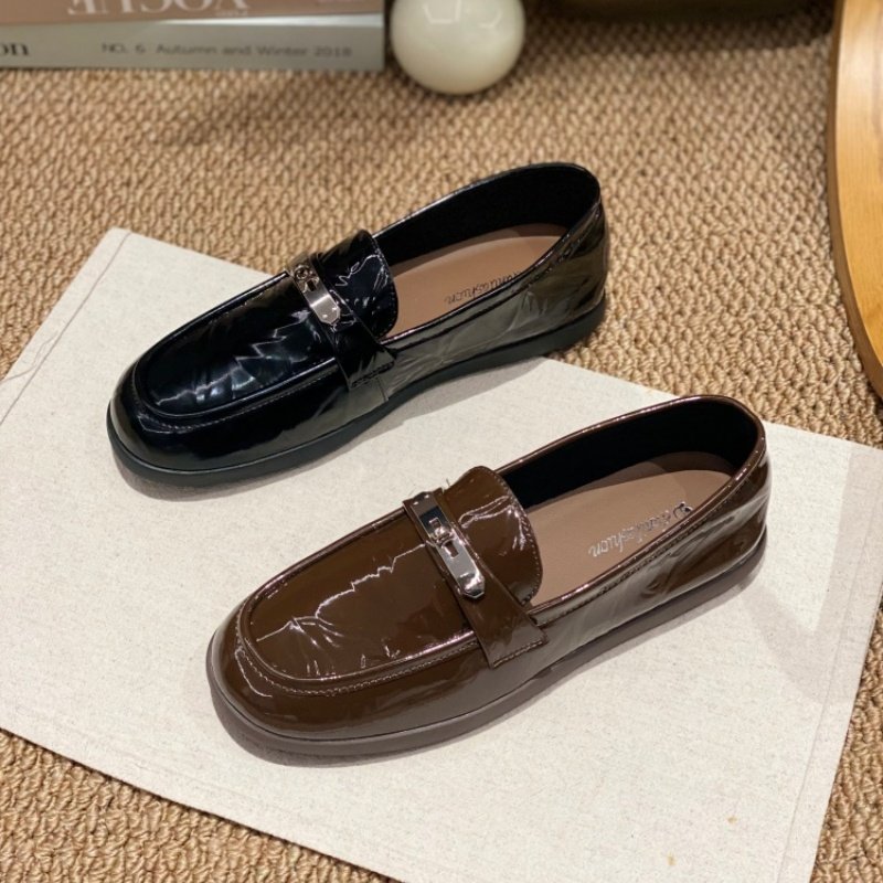 2026春季爆款英伦风真皮乐福鞋女深口单鞋一脚蹬百搭低跟小皮鞋女,女鞋,深口单鞋,淘宝优惠券,粉丝福利购,淘宝优惠卷