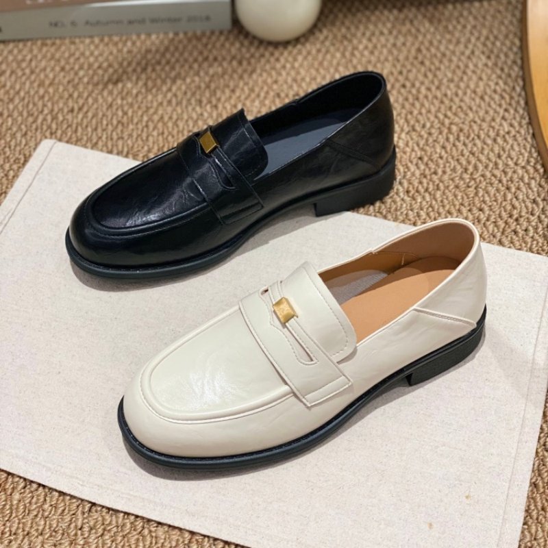 2026春季爆款英伦风真皮乐福鞋女通勤圆头浅口一脚蹬平底休闲单鞋,女鞋,勃肯鞋/软木鞋,淘宝优惠券,粉丝福利购,淘宝优惠卷