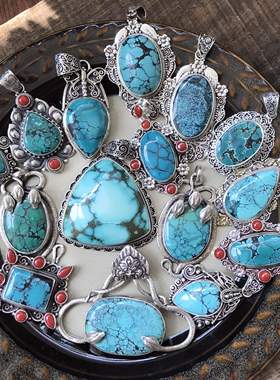 凉玥孤品重磅拉丝纯银尼泊尔手工