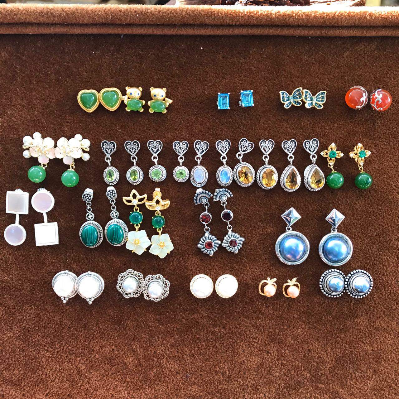 凉玥珠宝小众设计感女小巧轻奢感天然宝石925纯银耳钉气质闺蜜礼,饰品/流行首饰/时尚饰品新,耳钉,淘宝优惠券,粉丝福利购,淘宝优惠卷