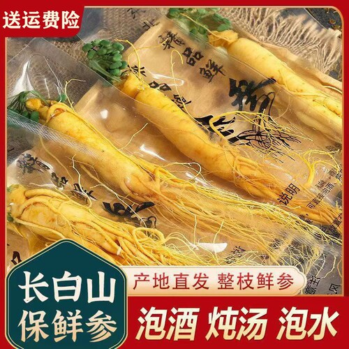 【长白山人参 鲜人参】保鲜参 东北特产保鲜人参 泡酒煲汤滋补品