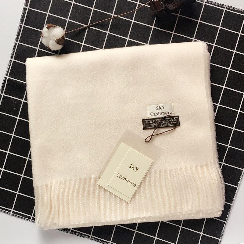 sky正品纯色男士仿羊绒披肩秋冬加厚款cashmere围巾女韩版学生