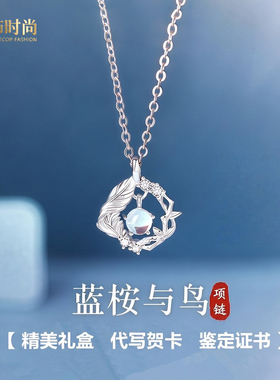 蓝桉与鸟项链轻奢小众女生日七夕情人节礼物送女友闺蜜实用高级感
