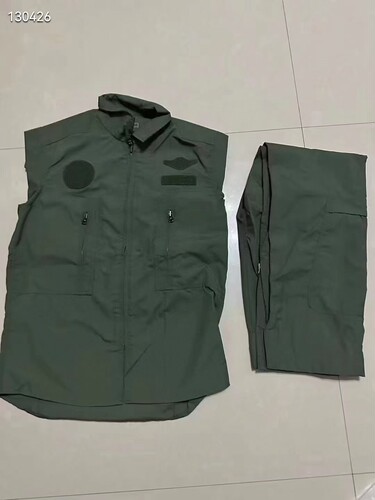 021年夏分体飞行服阻燃芳纶防静电工装飞行员服装机务连体夏春绿