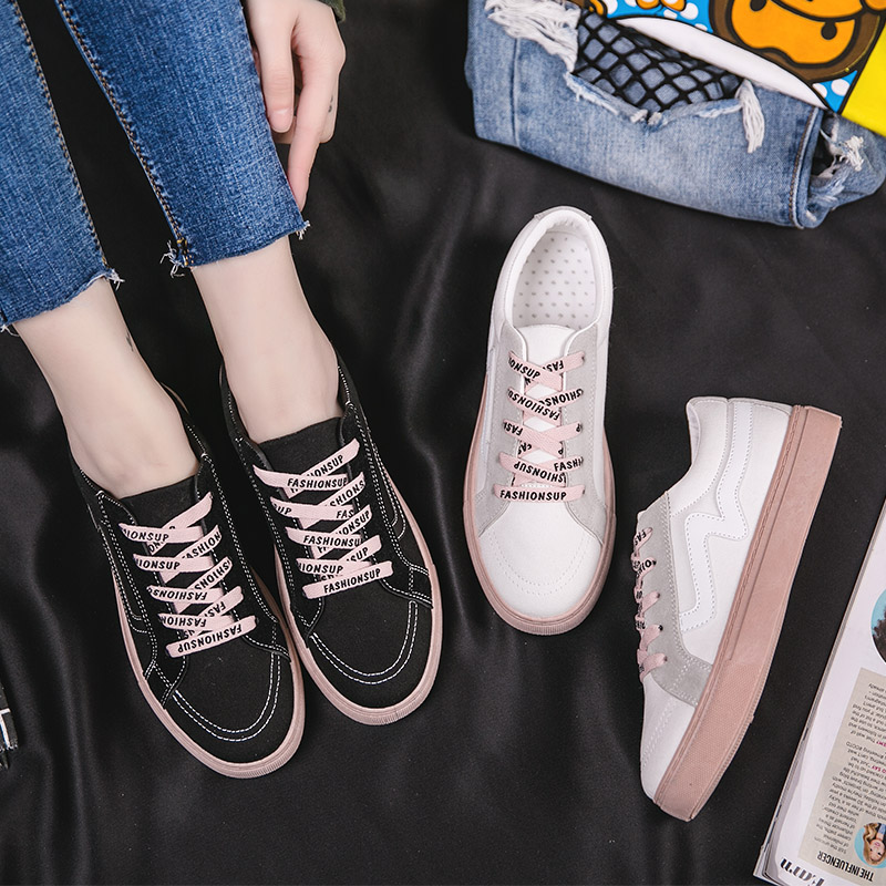 2019秋季新款韩版小白帆布女鞋原宿风ulzzang百搭学生板鞋布鞋子|ruв категории Женская обувь, холст обувь - от Buy2taobao.com для оказания профессиональной услуги покупки агента Taobao