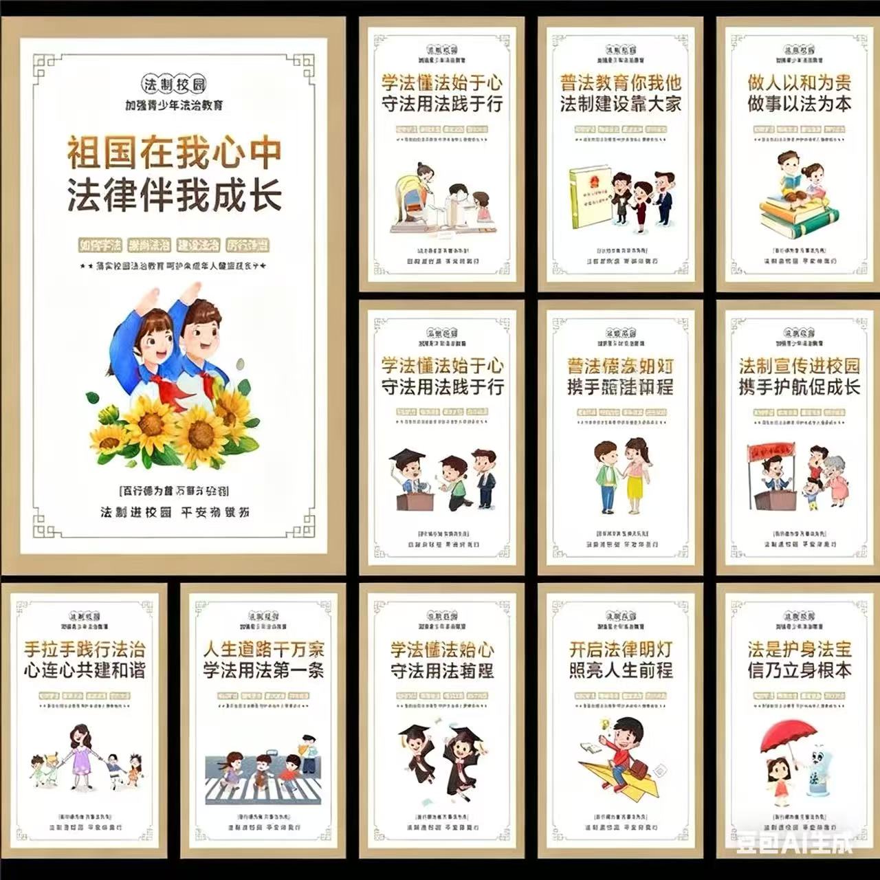 法治校园普法教育校园法治文化建设法治教育平安校园宣传素材