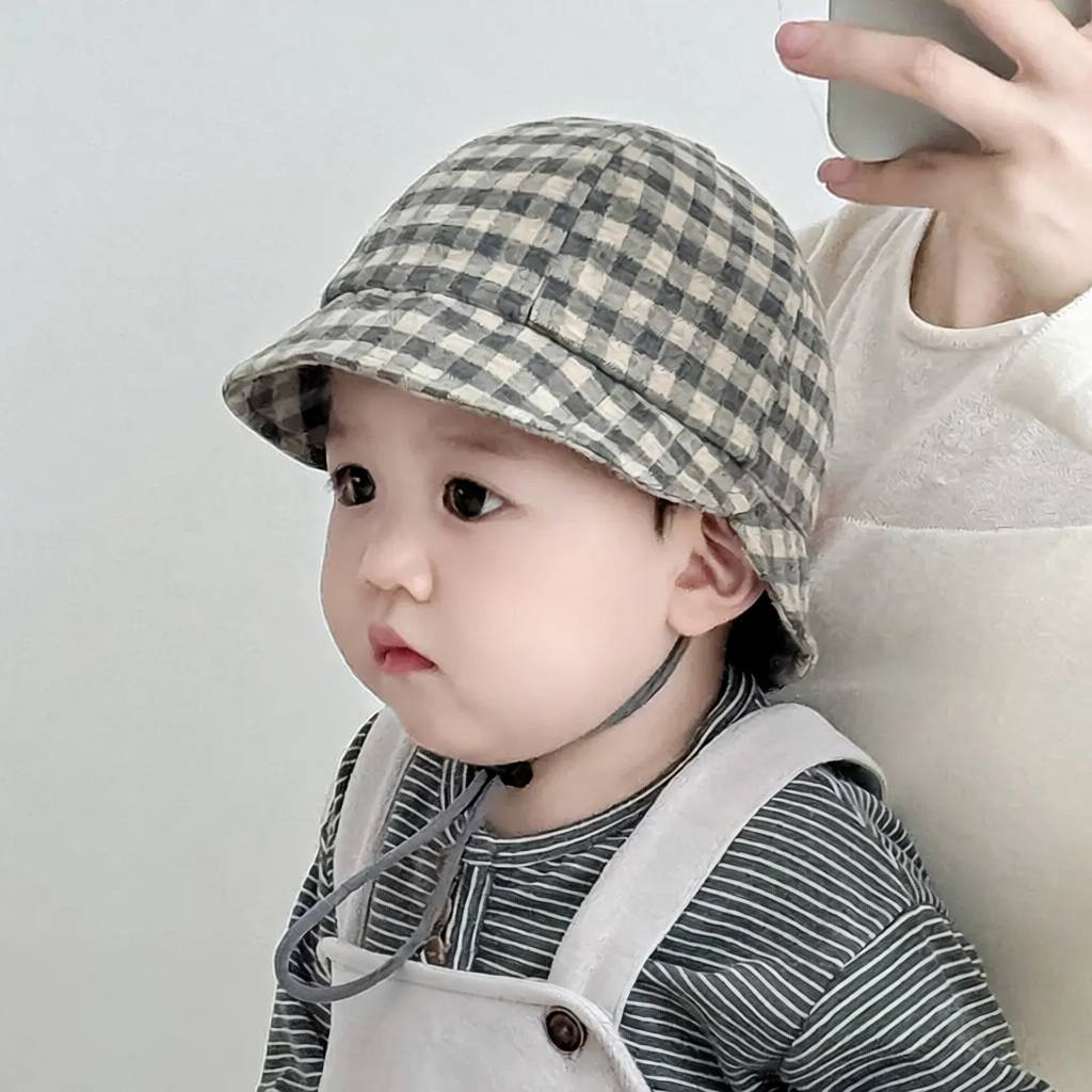 宝宝春秋季渔夫帽韩版保暖可爱双檐护耳男女童秋冬婴幼儿厚小月龄