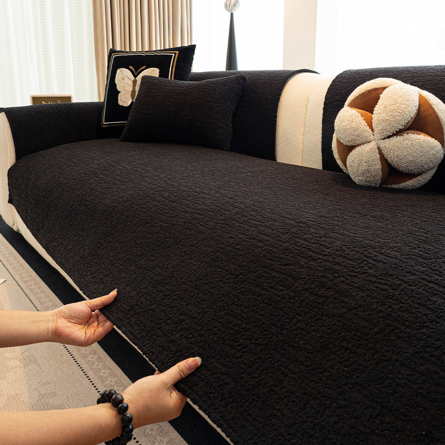 2026新款沙发垫简约现代四季通用真皮专用坐垫子防滑直排套罩盖布