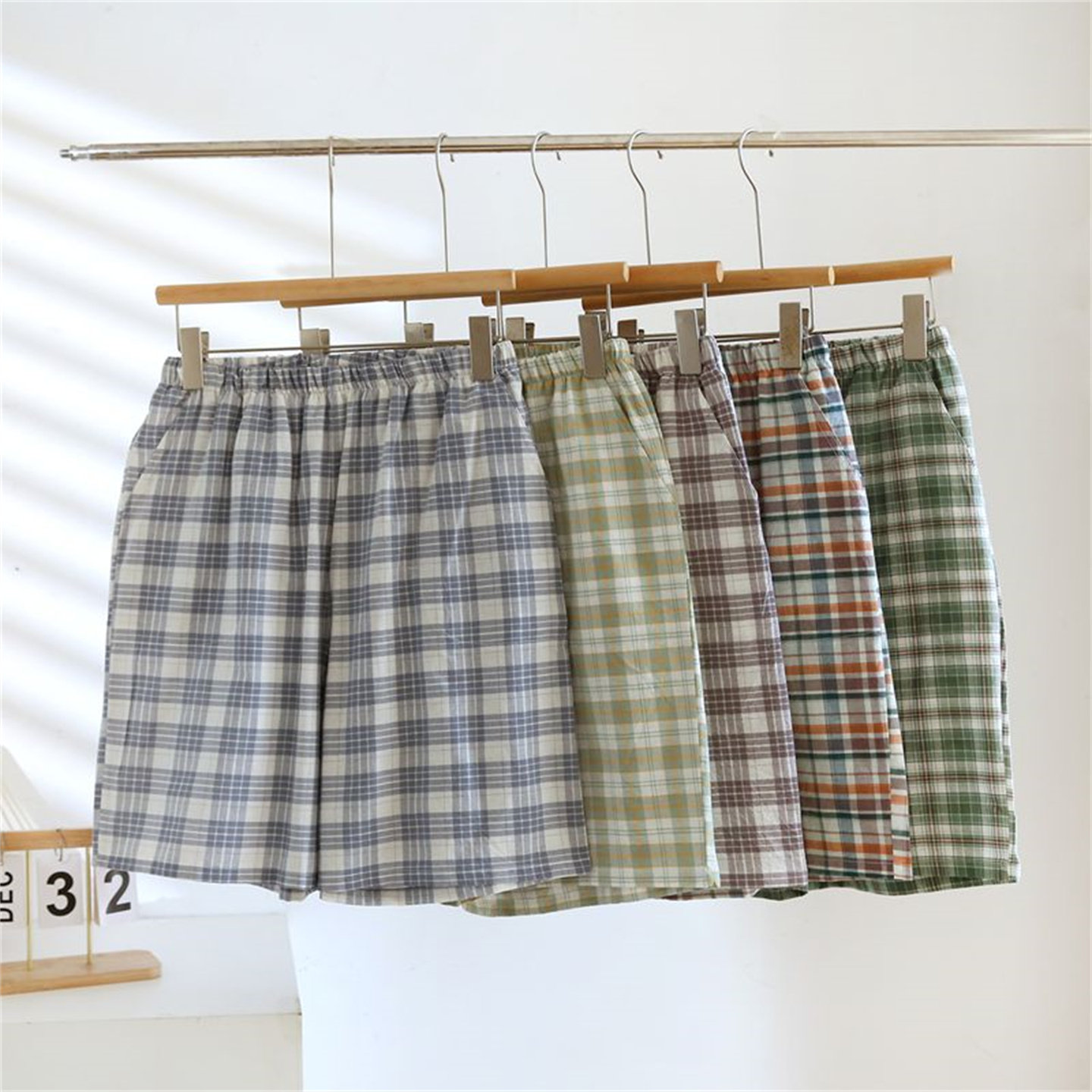 春夏纯棉格子男睡裤家居短裤五分裤全棉水洗棉薄款宽松大码可外穿,女士内衣/男士内衣/家居服,睡裤/家居裤,淘宝优惠券,粉丝福利购,淘宝优惠卷