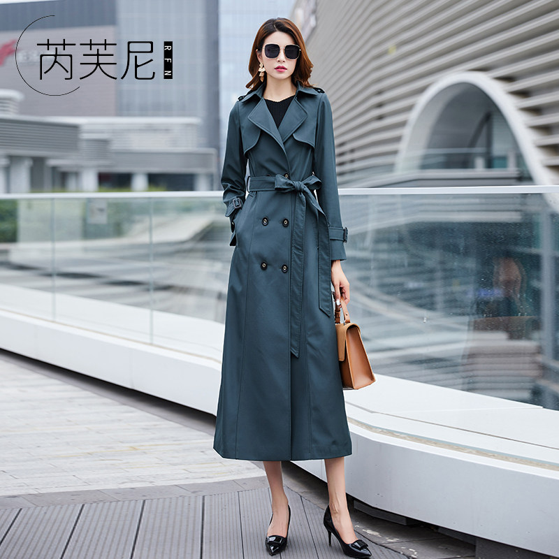 品牌气质流行长款风衣大衣女2020春秋新款中长款高端大气过膝外套