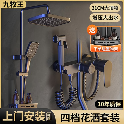 九牧王适用全铜家用淋浴花洒套装