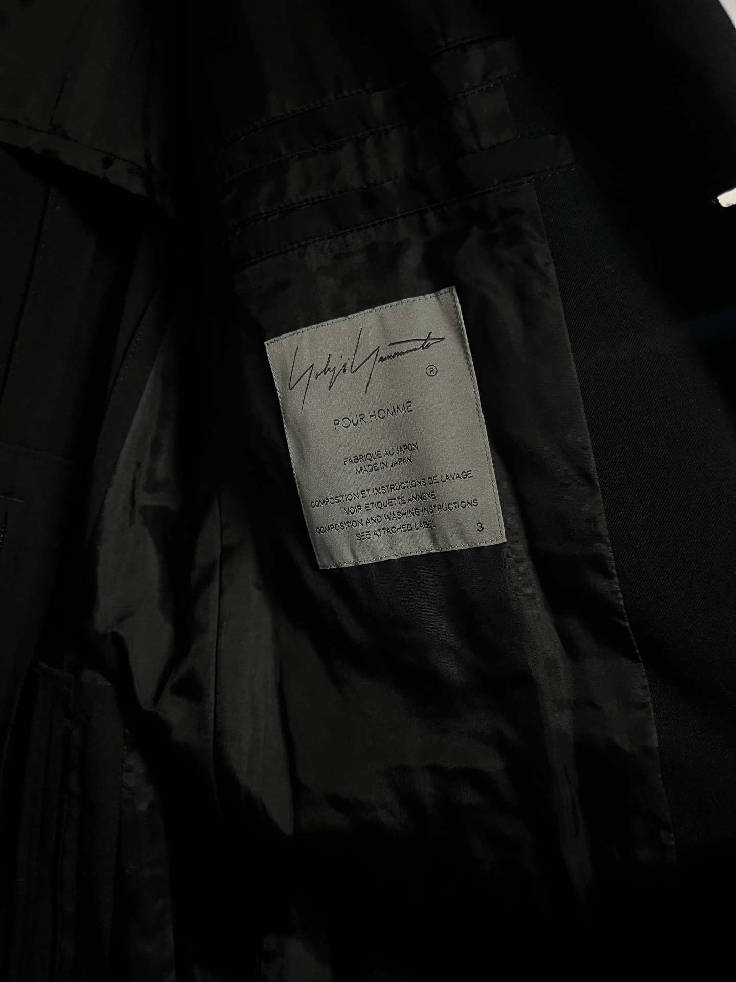 Yohji Yamamoto 25SS Asymmetric Coat — back