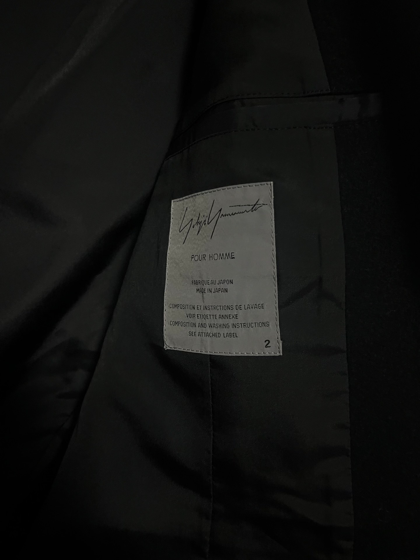 Yohji Yamamoto 01AW Patchwork Collar Jacket — detail
