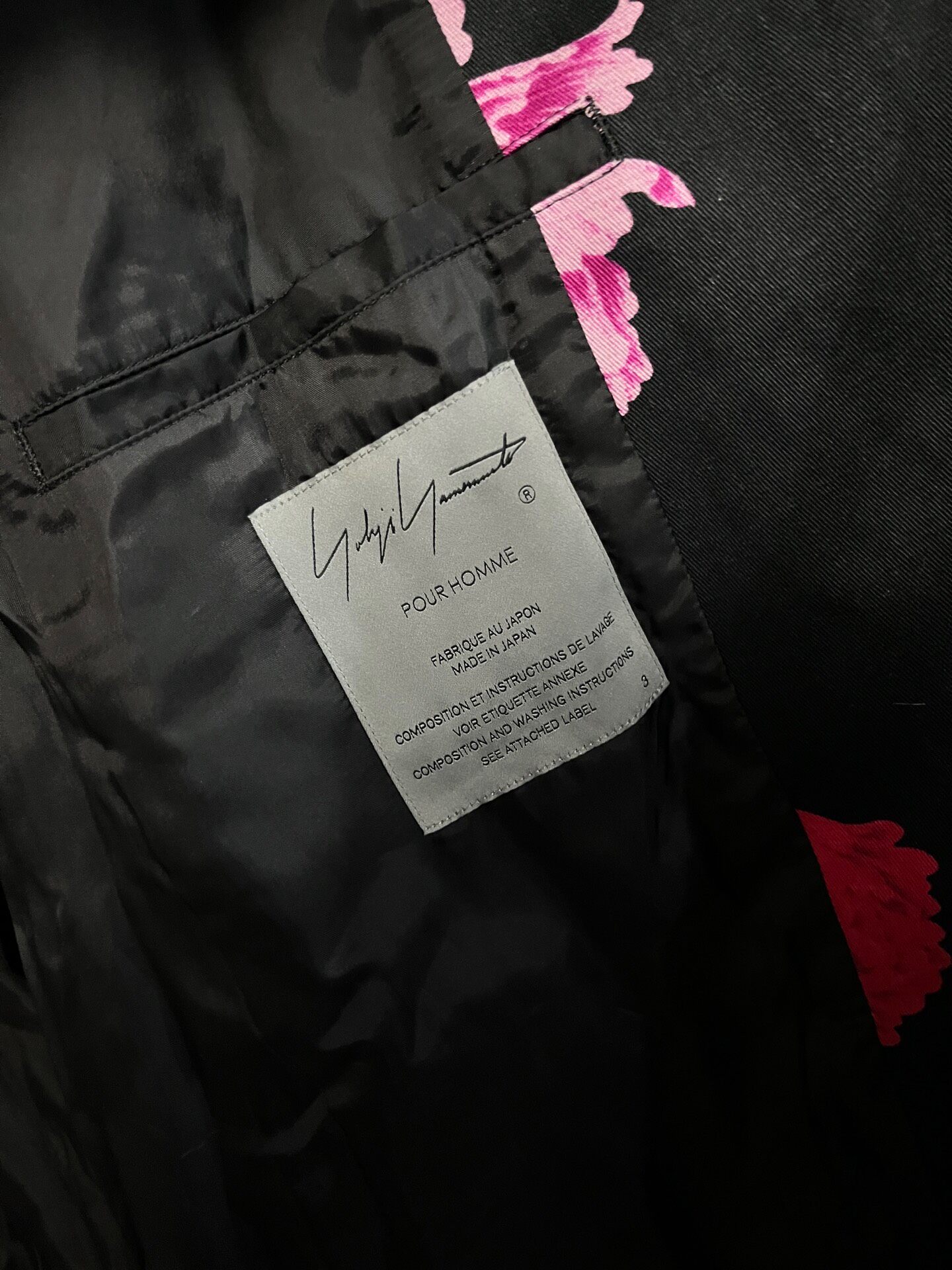 Yohji Yamamoto 1996 Floral Jacket Replica — back