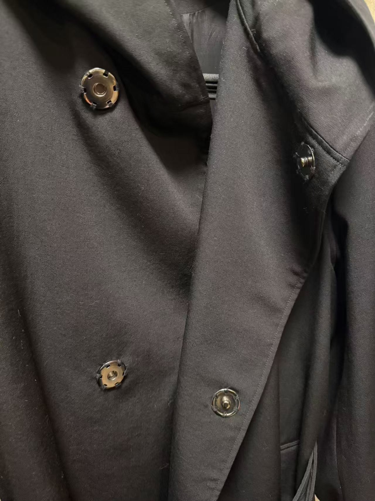 Yohji Yamamoto Belted Boxing Robe Coat — front