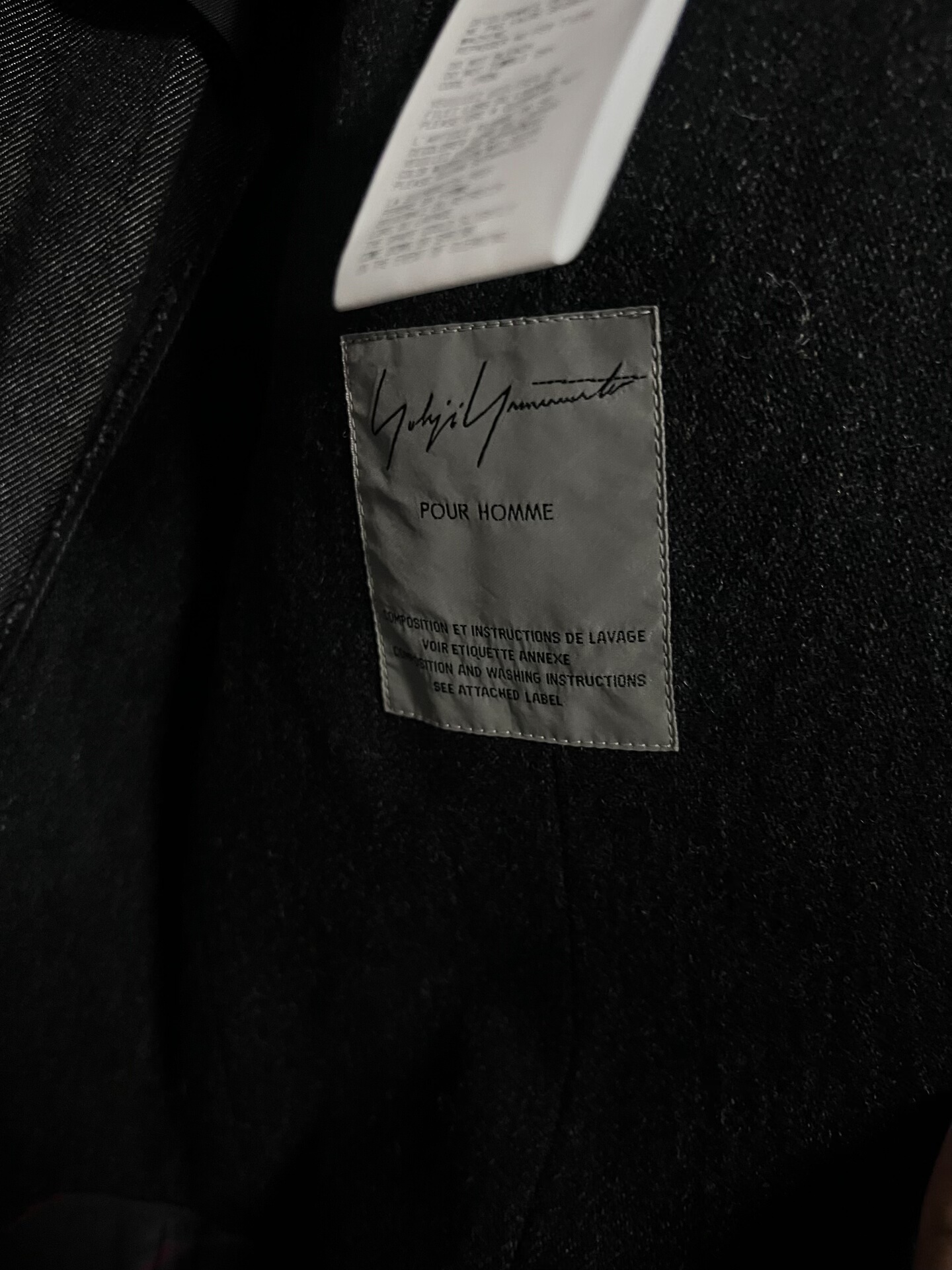 Yohji Yamamoto 20AW Isetan Limited Suit — label