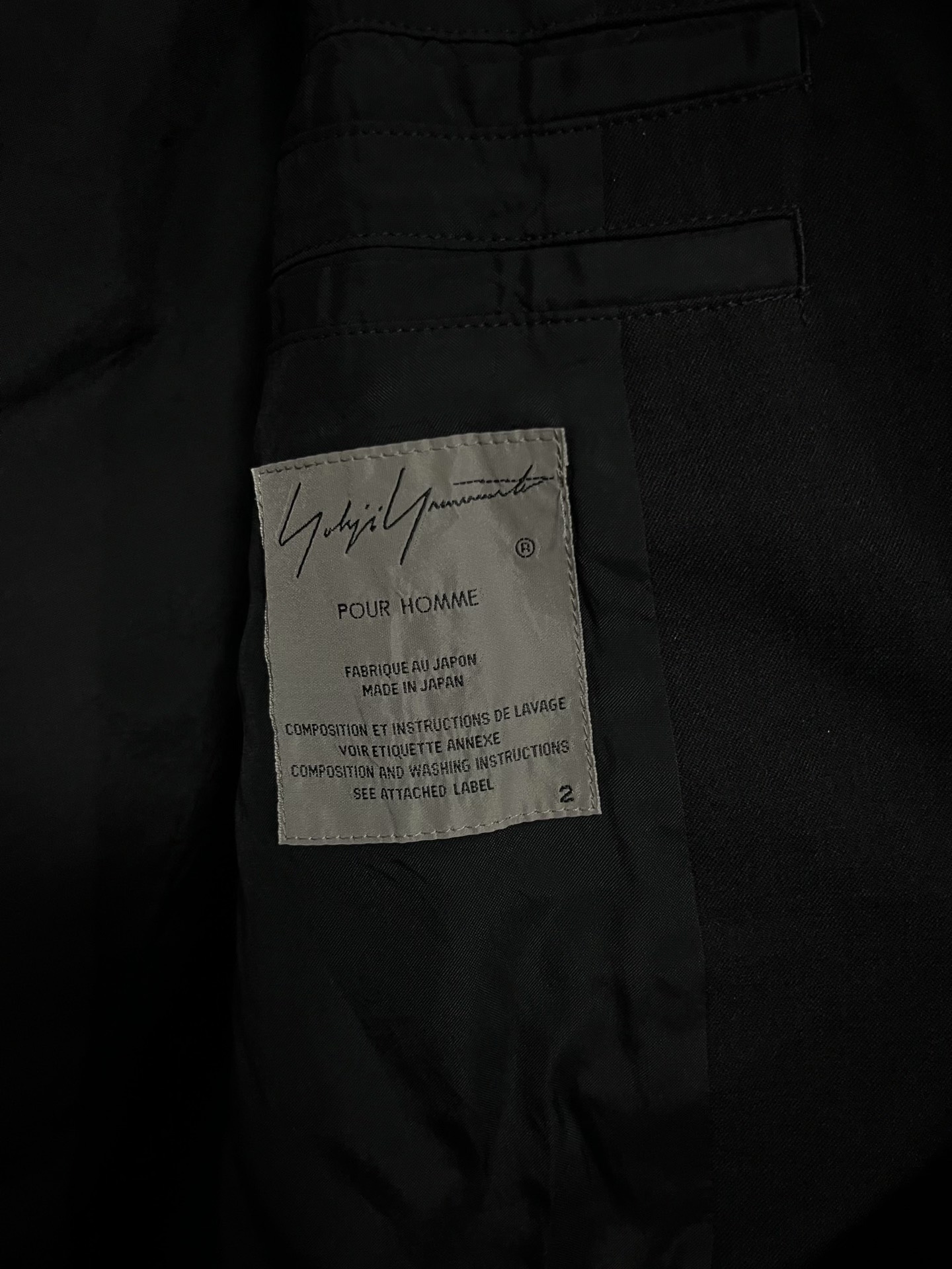 Yohji Yamamoto Laborer Embroidery Blazer — back