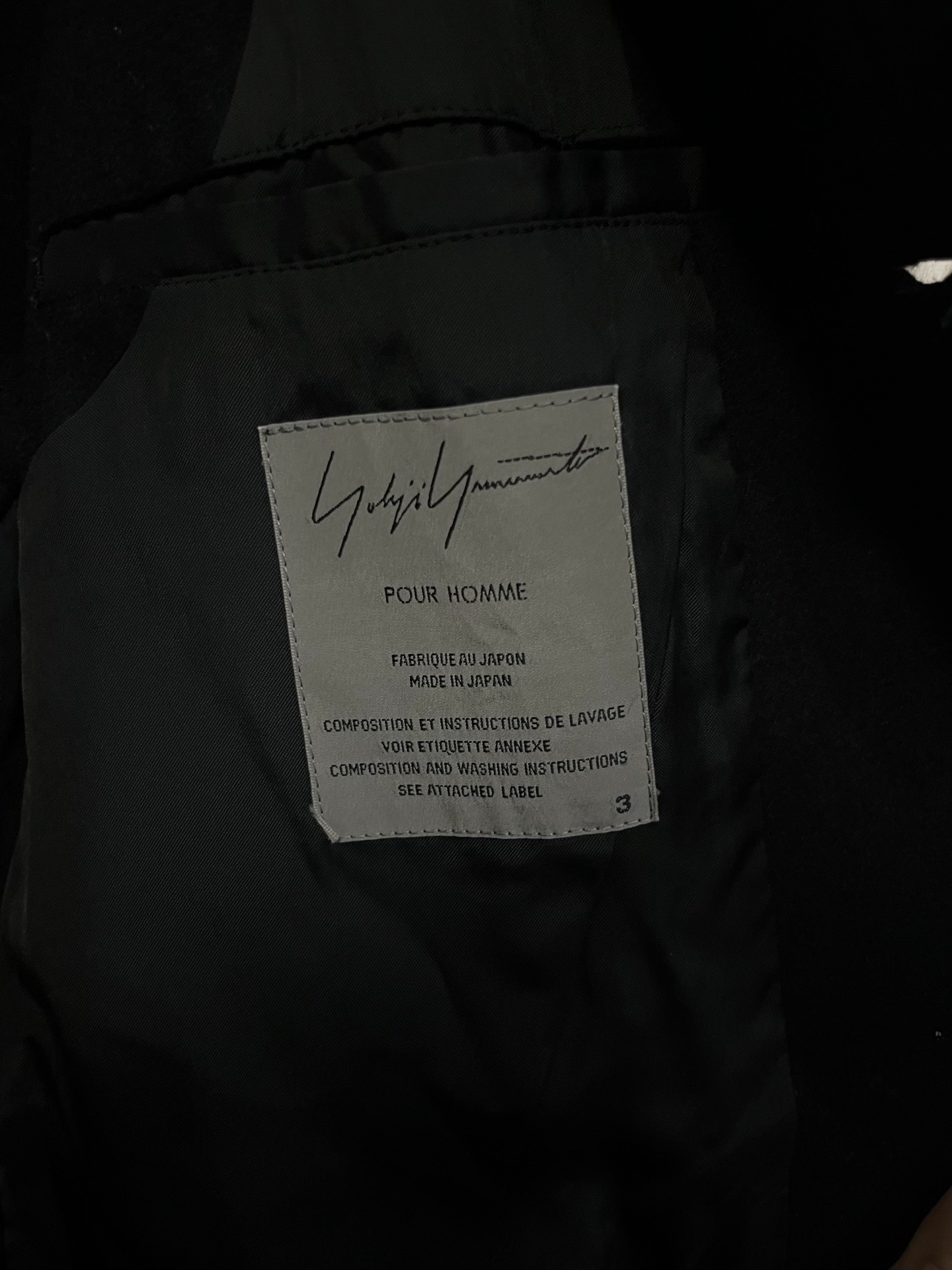 Yohji Yamamoto 06AW Black Blazer — back