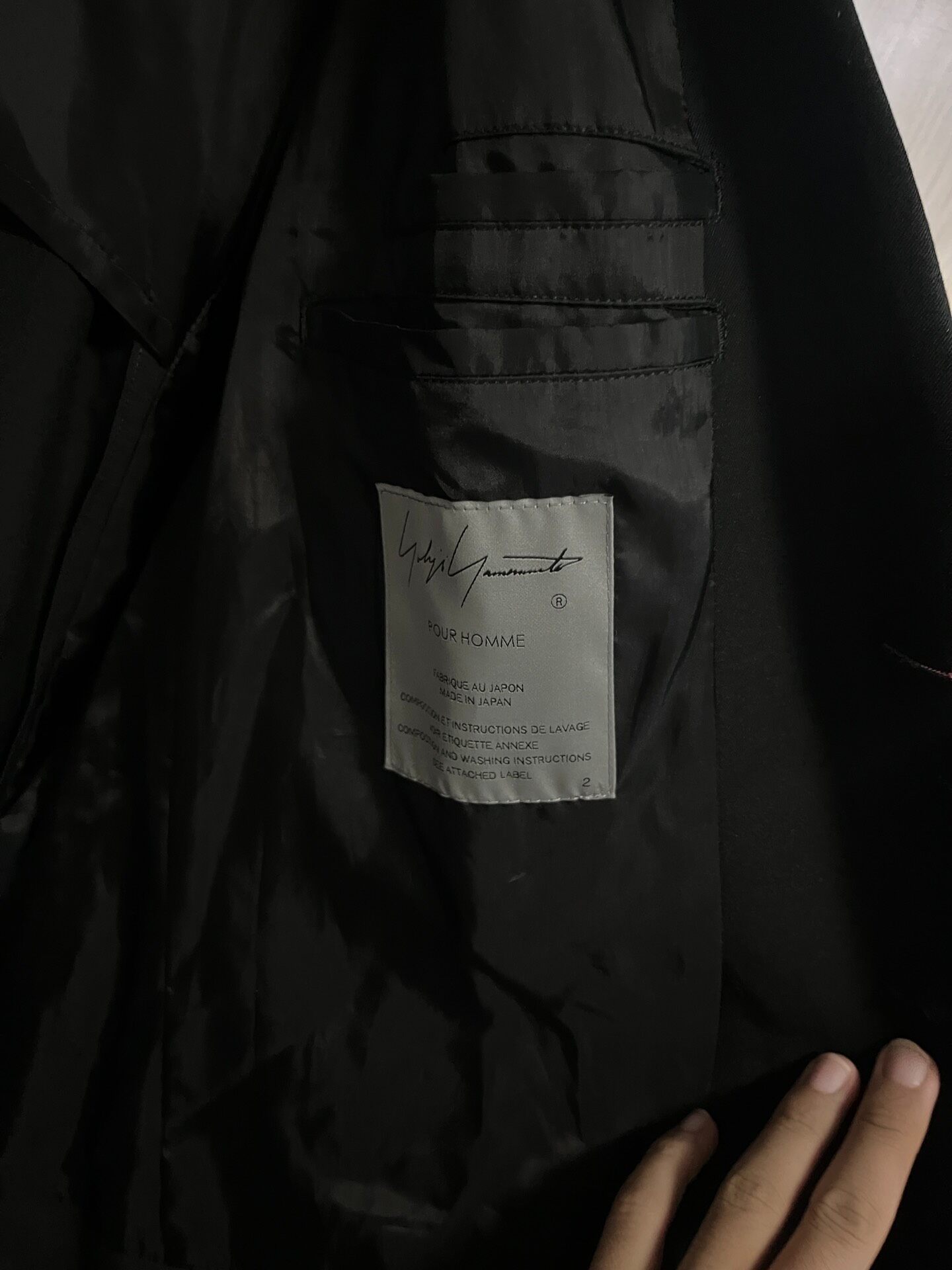 Yohji Yamamoto 25SS Long Wool Coat — detail