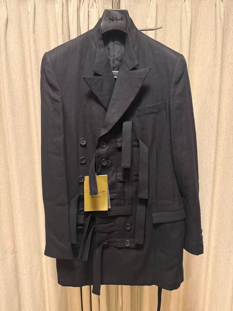 Yohji Yamamoto Strap Linen Blazer