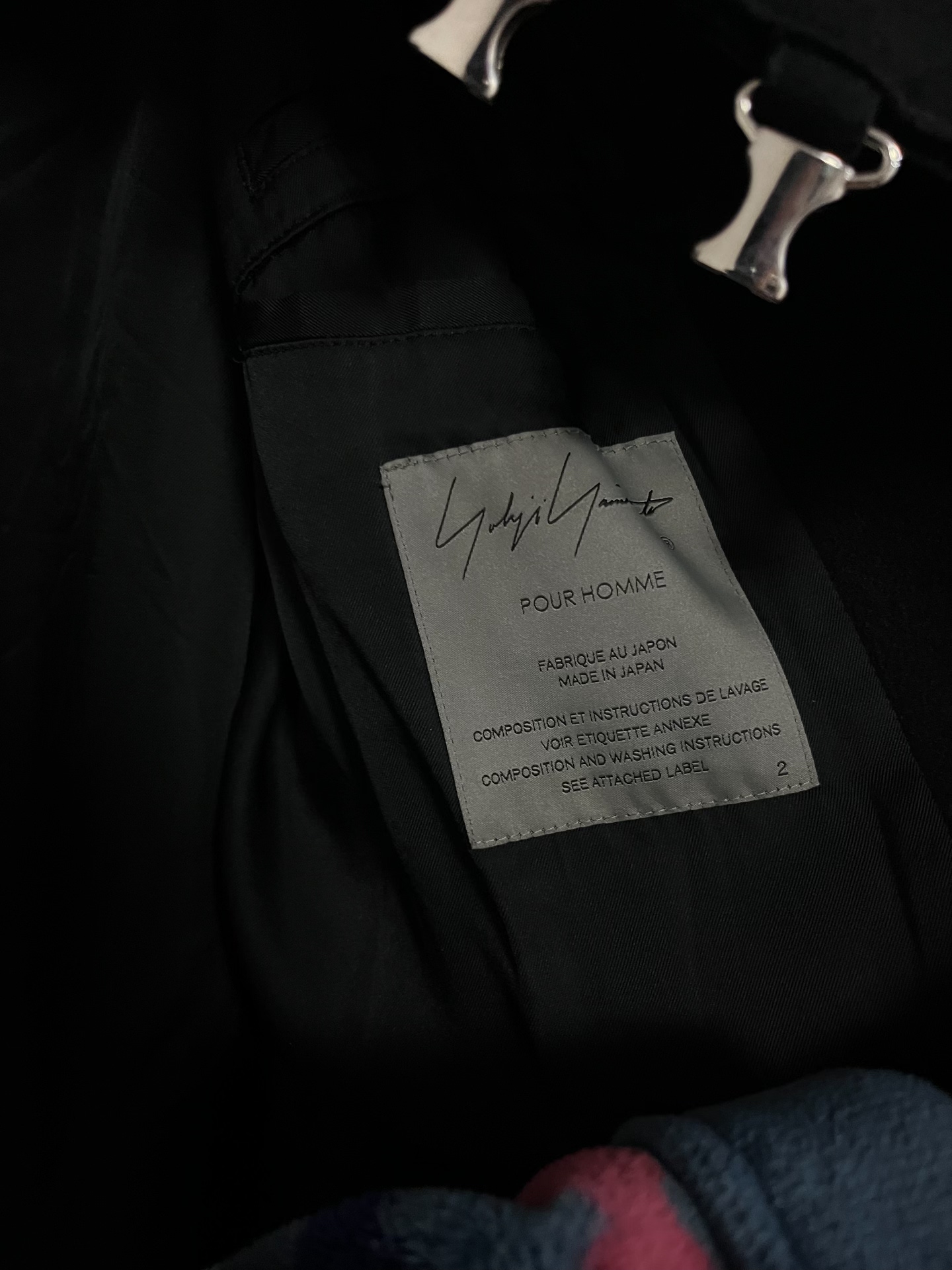 Yohji Yamamoto 21AW Heavy Lock Jacket — detail