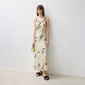 禅意艺术感提花斜襟吊带连衣裙 新中式 商场同款 LILY2024秋新款