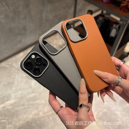 荔枝纹防滑素皮纹适用小米15pro手机壳红米note14/13pro+纯色12Turbo皮质11Tpro磨砂简约k40s硅胶软壳高级感