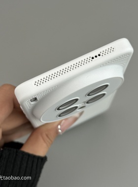 散热蜂窝网孔适用14Ultra全包镜头小米13/12s手机壳15pro红米Note14/13pro白色K50高级K40镂空透气防指纹防摔