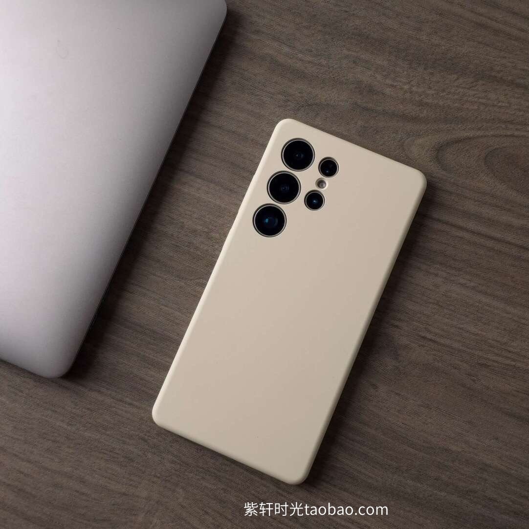 精孔全包镜头真液态硅胶适用三星S25Ultra磁吸手机壳古董白S