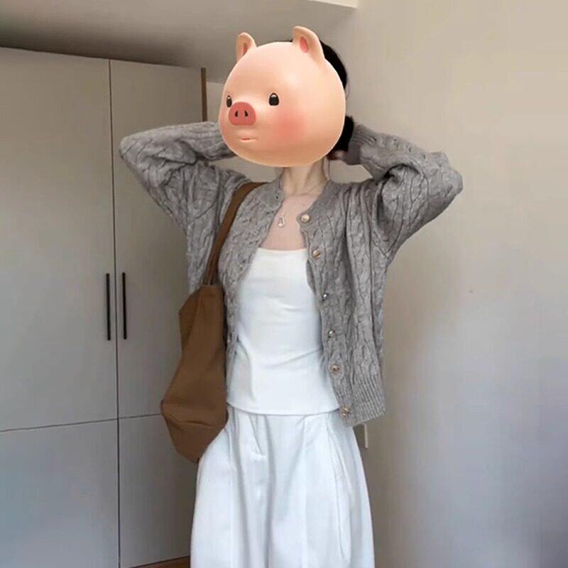 2026春季新款灰色针织开