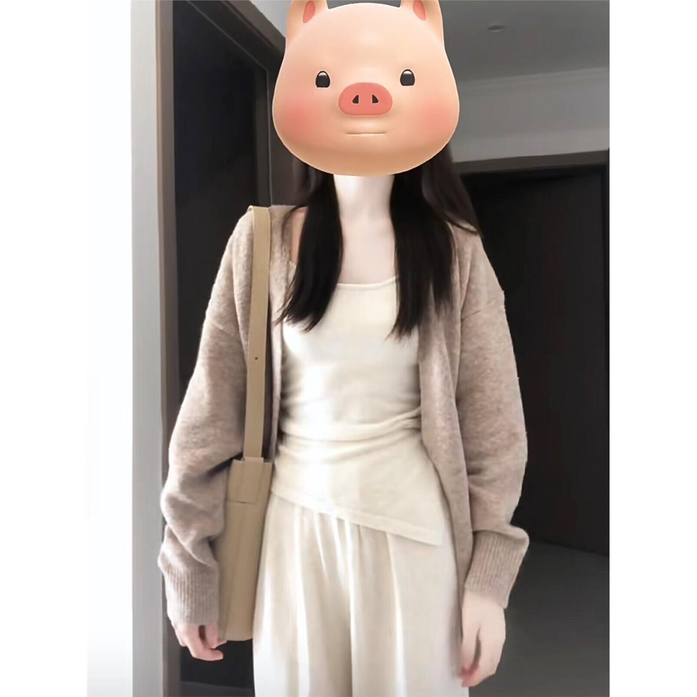 慵懒奶咖~!温柔风长袖针