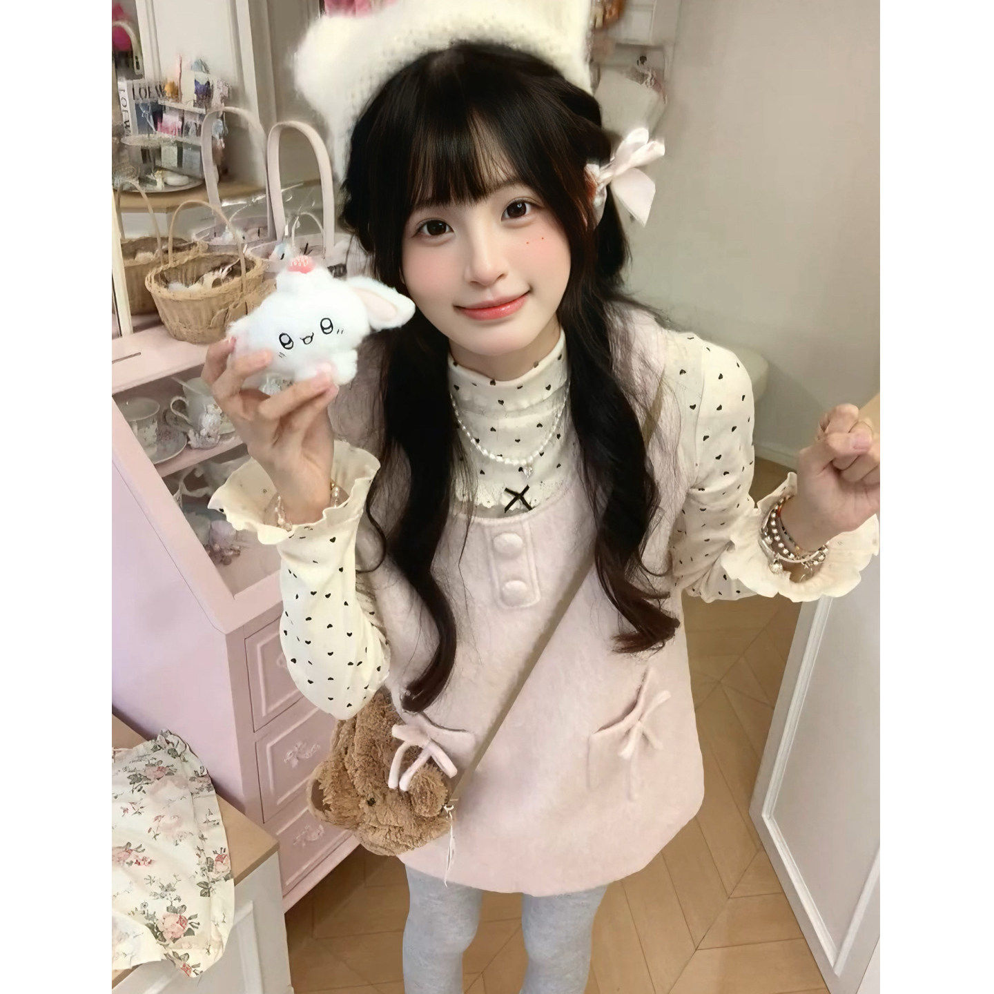 奶fu可爱甜妹套装女秋冬