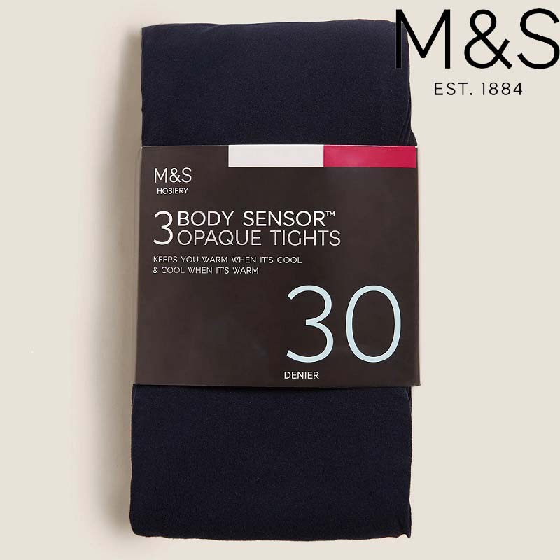 英国马莎M&S玛莎春秋女性30D稍厚保暖高弹力加厚黑色连裤袜打底袜
