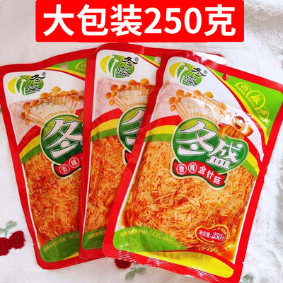 冬盛金针菇6袋*250g香辣红油即食学生解馋下饭菜小咸菜大袋装整箱