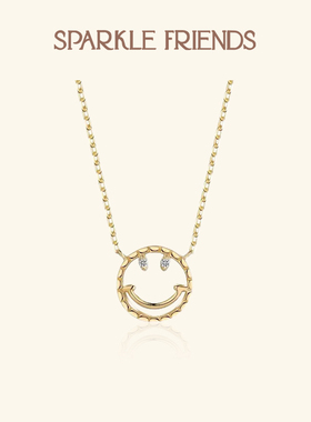 可爱笑脸项链少女手链女生礼物