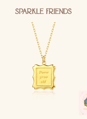 法式复古相框项链女生礼物不掉色