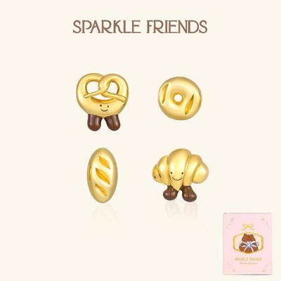 原创设计面包组合耳钉高级感礼物