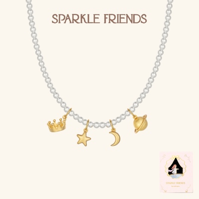 浪漫坠子搭配小米珠项链女生礼物