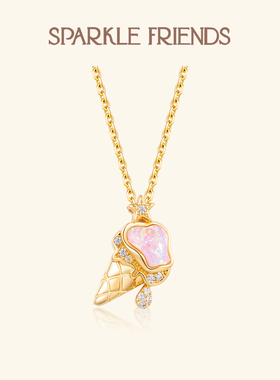 小众冰淇淋项链少女夏天锁骨链