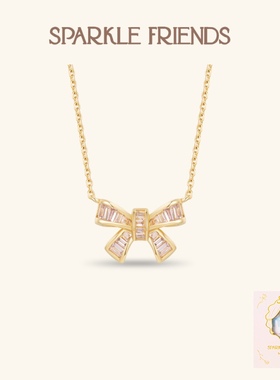 公主的蝴蝶结项链高级感女生礼物