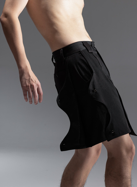 SANGWOO 23.SS“幽闭”原创开合扣位设计师短裤