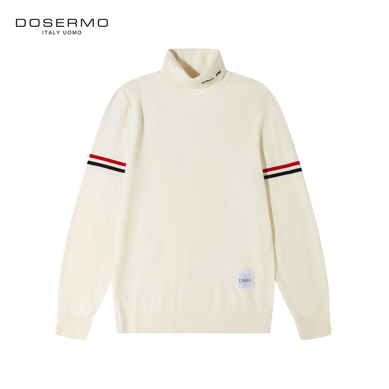 丹西摩（DOSERMO）轻奢男装绵羊毛高领薄毛衫男士打底毛衣