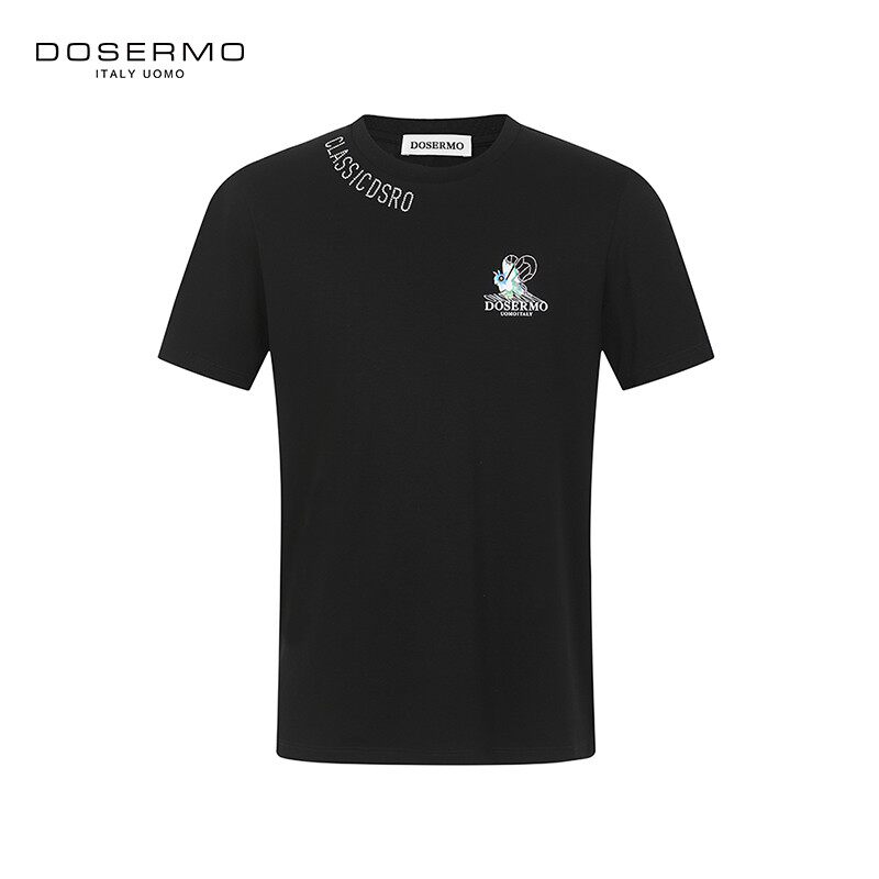 DOSERMO丹西摩男装夏新款印花烫钻短袖T恤060252359
