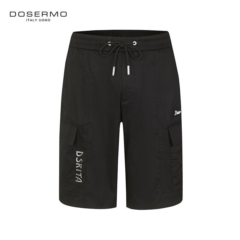丹西摩（DOSERMO）轻奢男装工装短裤印花字母装饰休闲短裤