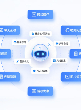 AI智能客服系统全自动应答回复多平台适配7×24小时接待客服软件