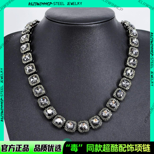 欧美嘻哈风冰糖古巴链项链颈链手链潮男女个性穿搭锁骨方糖项链