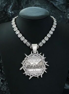 个性满钻最后晚餐吊坠荆棘项链